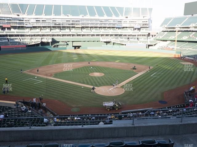 Seating view for Oakland Coliseum Section 218