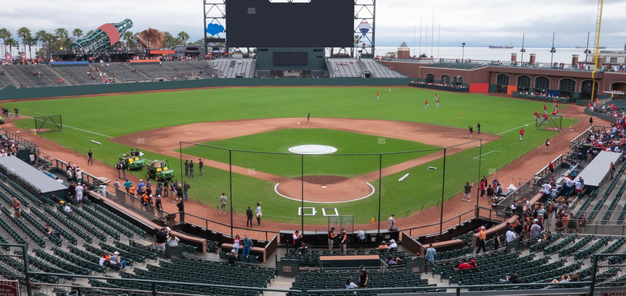 Seating view for Oracle Park Section Club Level 216