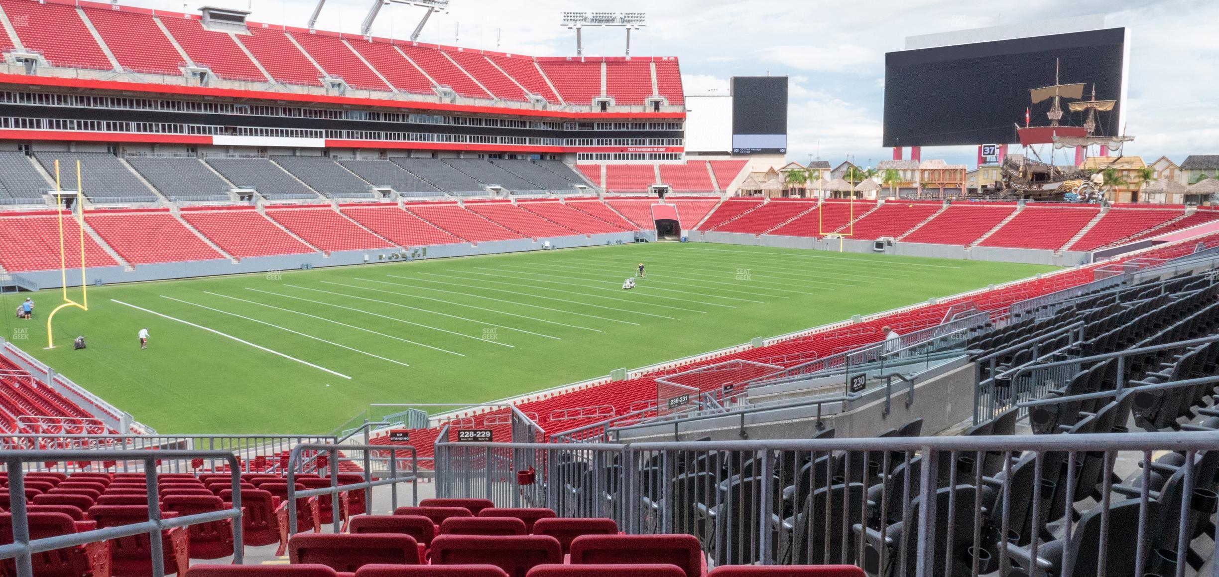 Seating view for Raymond James Stadium Section 229