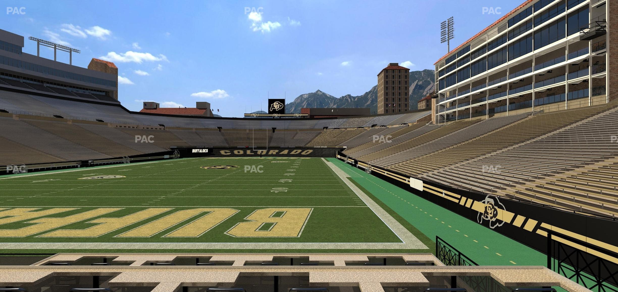 Seating view for Folsom Field Section Loge Box 170