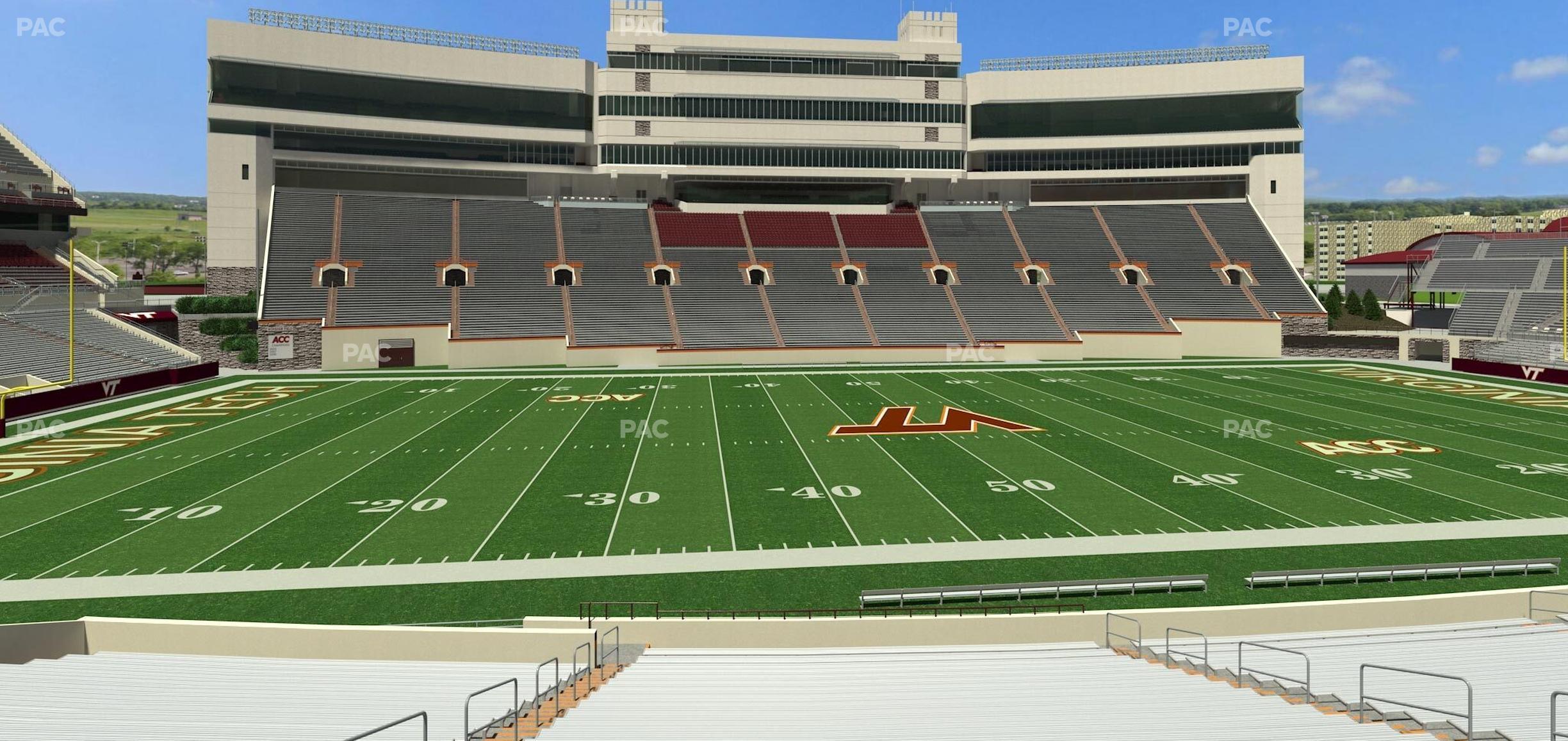 Seating view for Lane Stadium Section 132