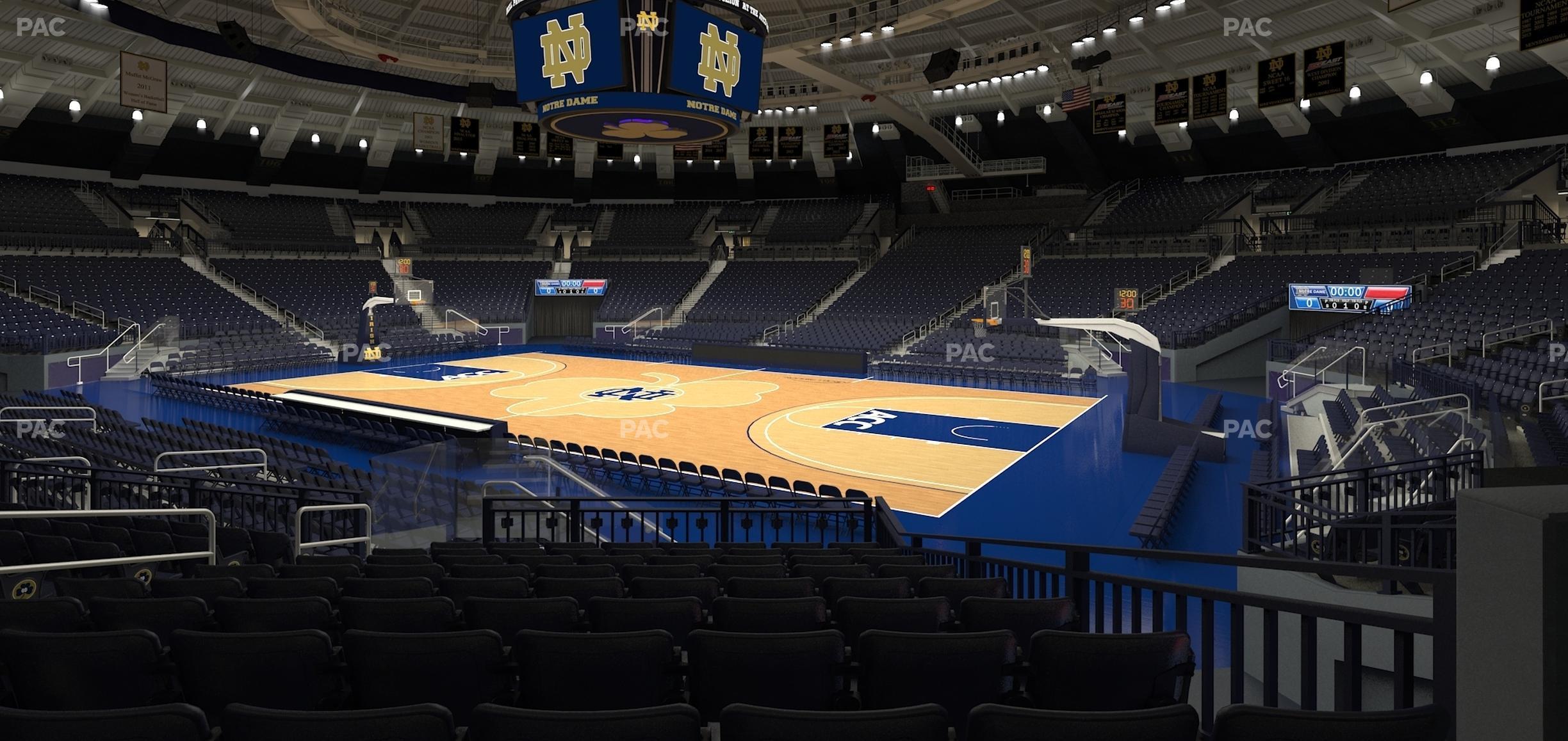 Seating view for Purcell Pavilion at the Joyce Center Section 17