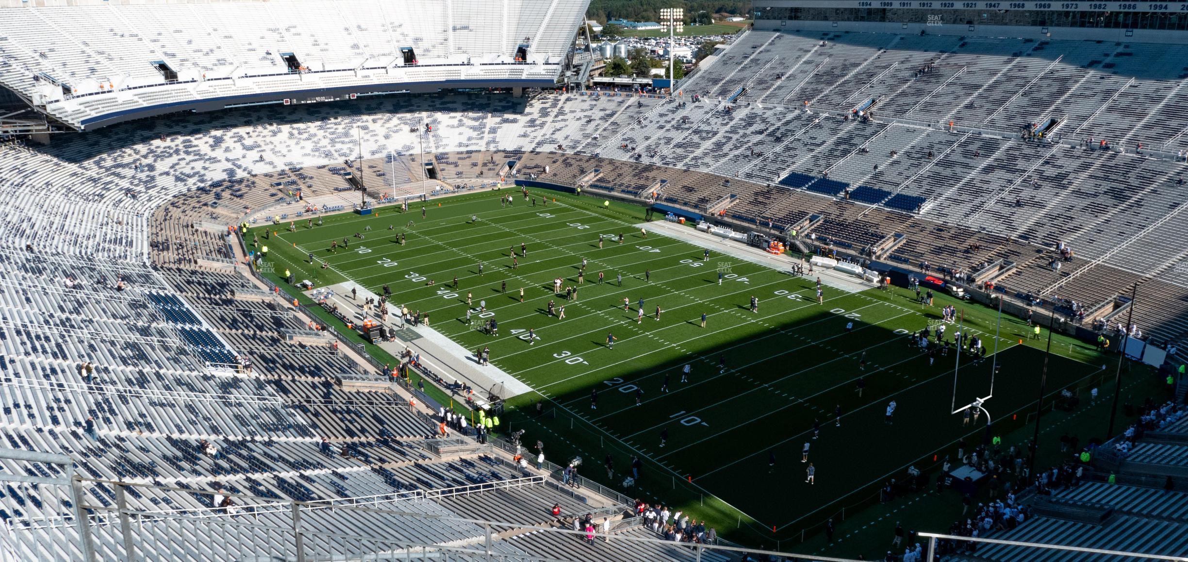 Seating view for Beaver Stadium Section South L Upper