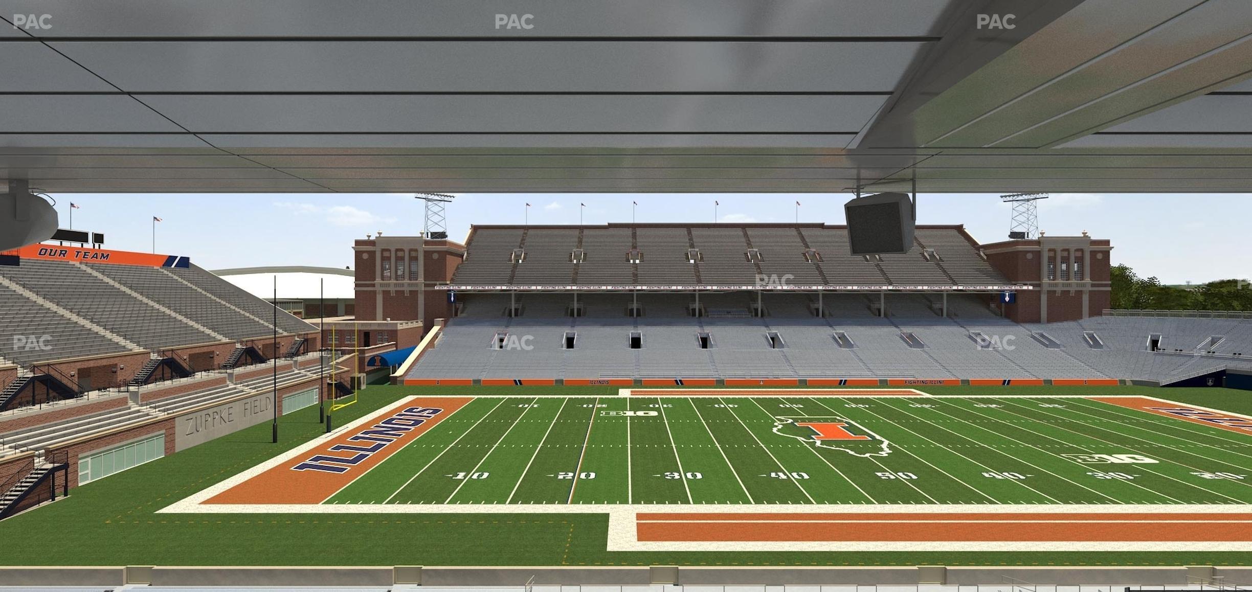 Seating view for Memorial Stadium - IL Section Colonnades Club 310