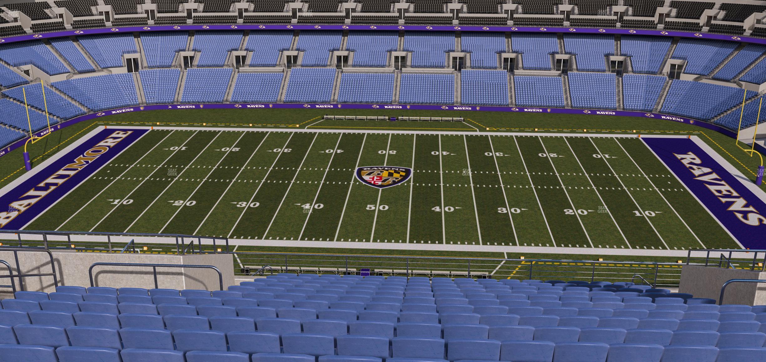 Seating view for M&T Bank Stadium Section 526