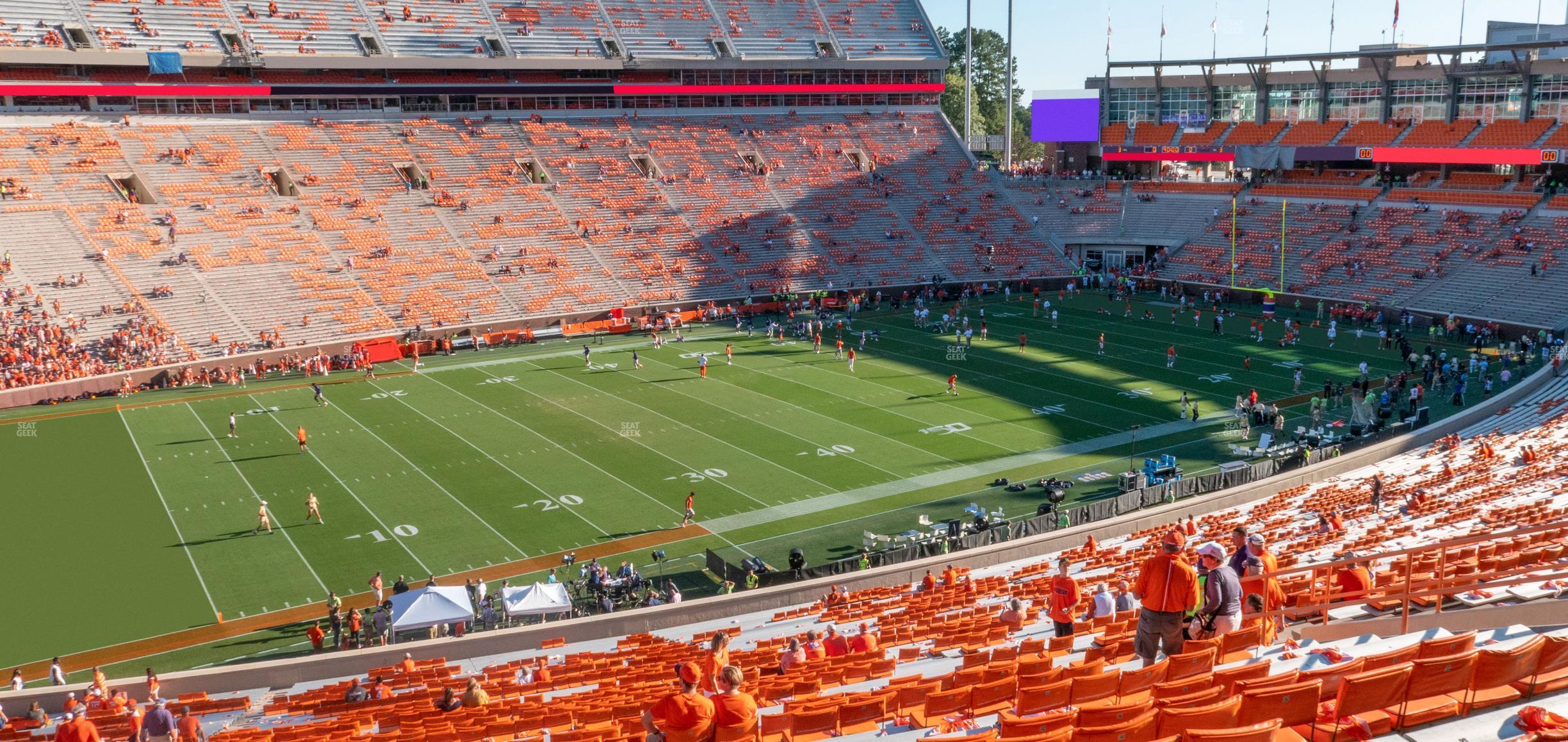 Seating view for Clemson Memorial Stadium Section Ul