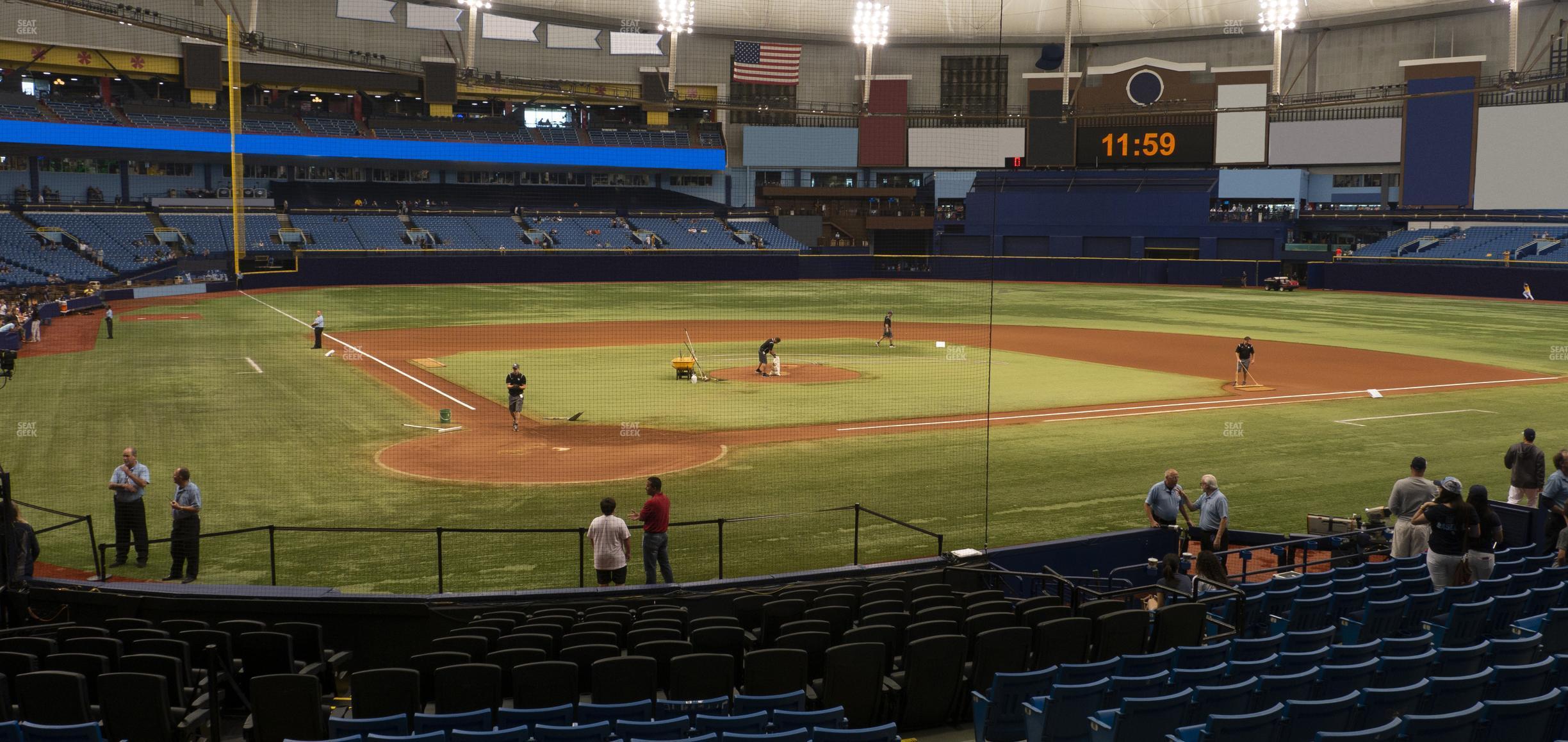 Seating view for Tropicana Field Section 104