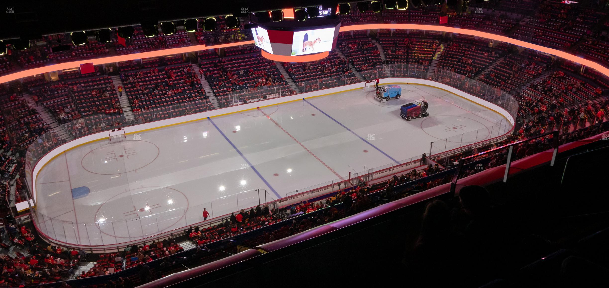 Seating view for Scotiabank Saddledome Section Press Level 17