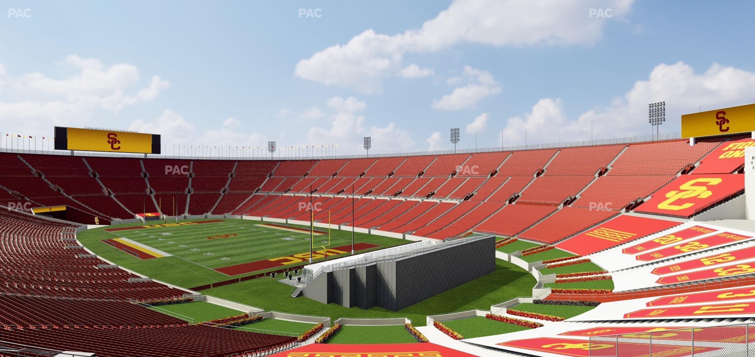 Seating view for Los Angeles Memorial Coliseum Section 200