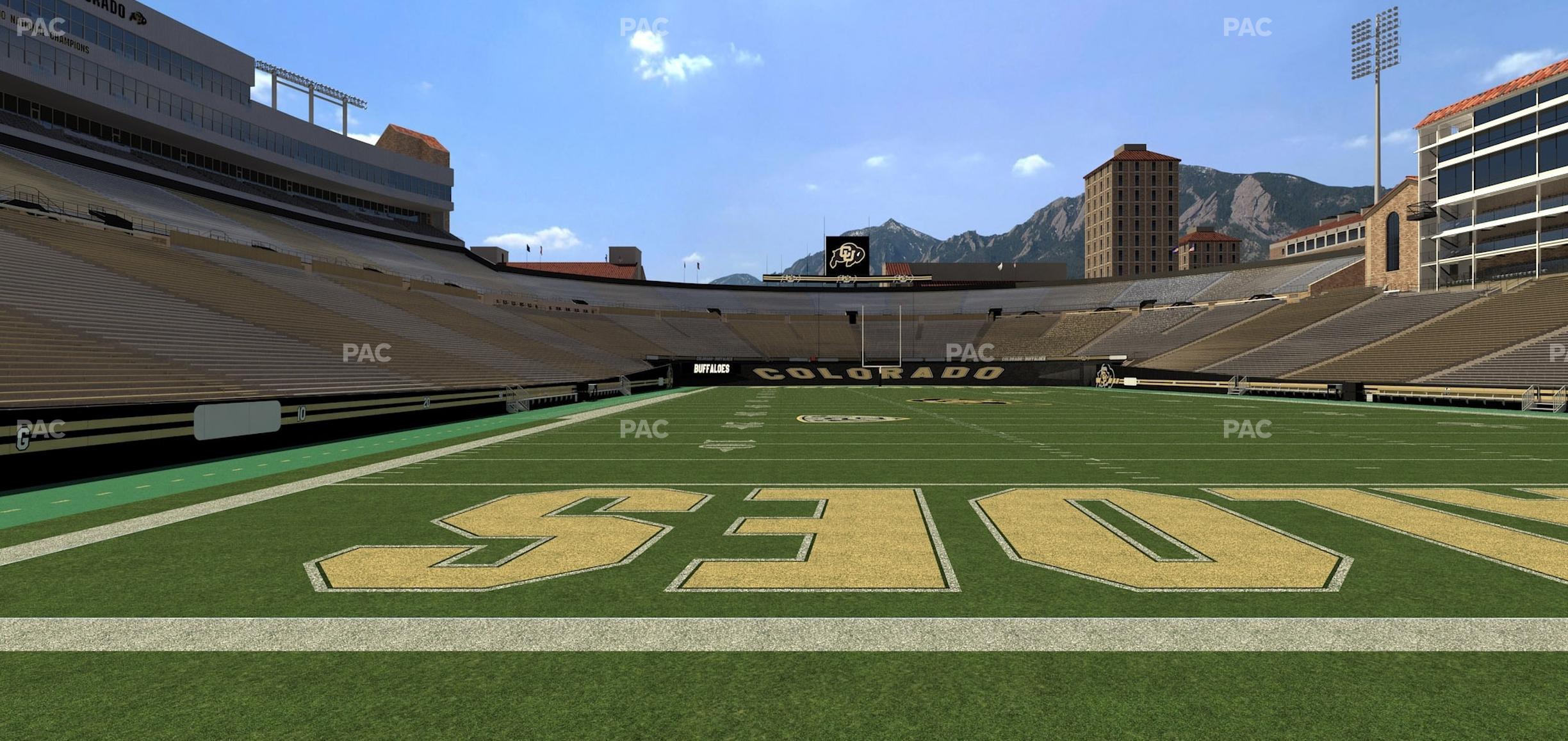 Seating view for Folsom Field Section Loge Box 143