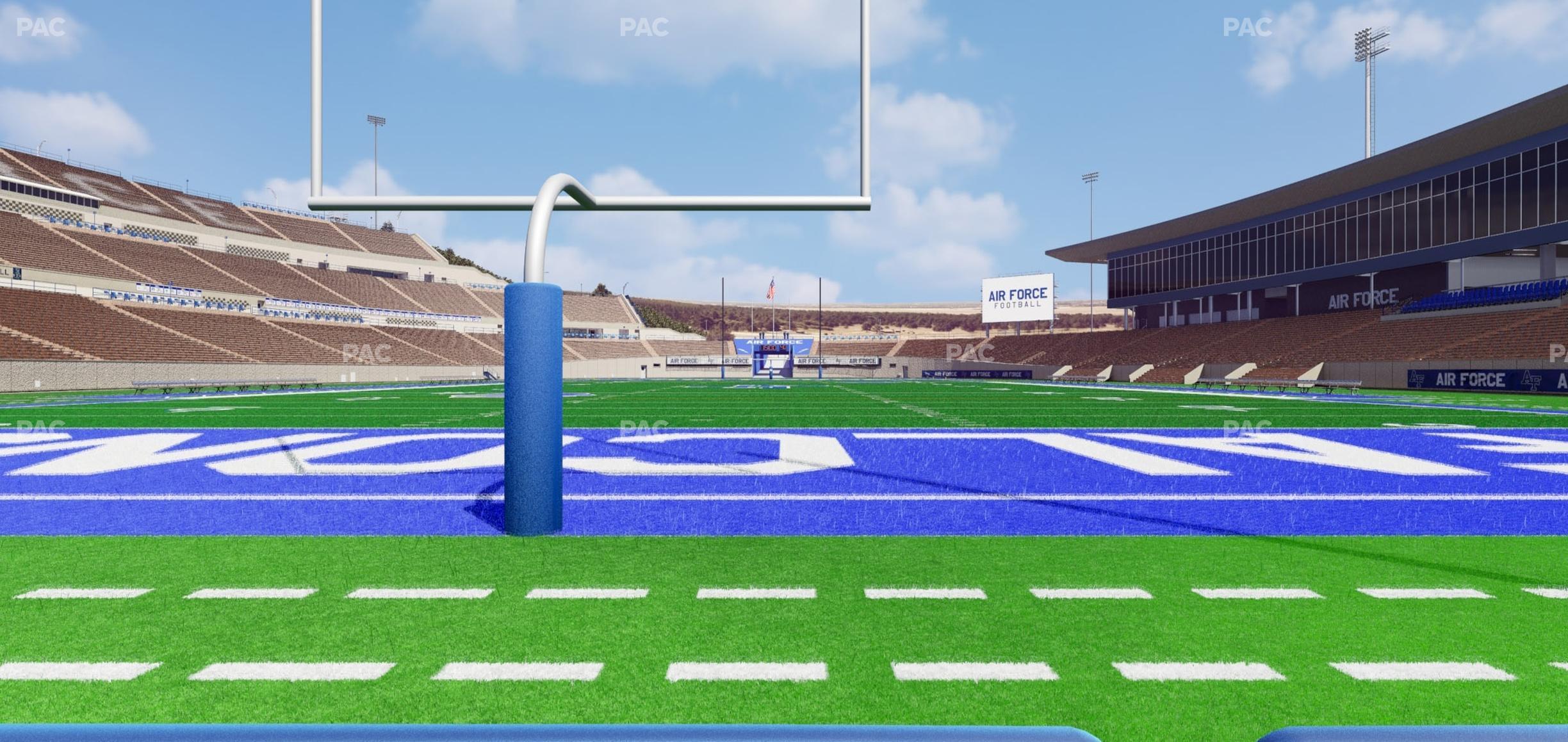 Seating view for Falcon Stadium Section Field Box 5