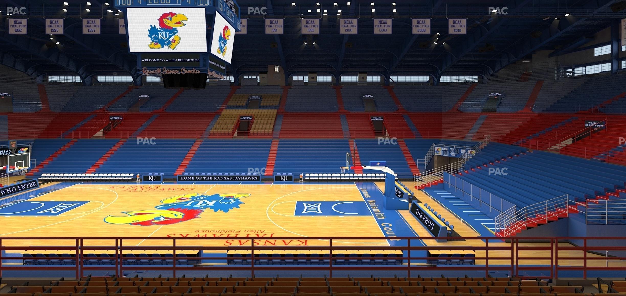 Seating view for Allen Fieldhouse Section 5