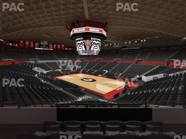 Seating view for Stegeman Coliseum Section Aa