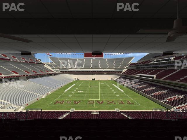 Seating view for Kyle Field Section Zone Club 7