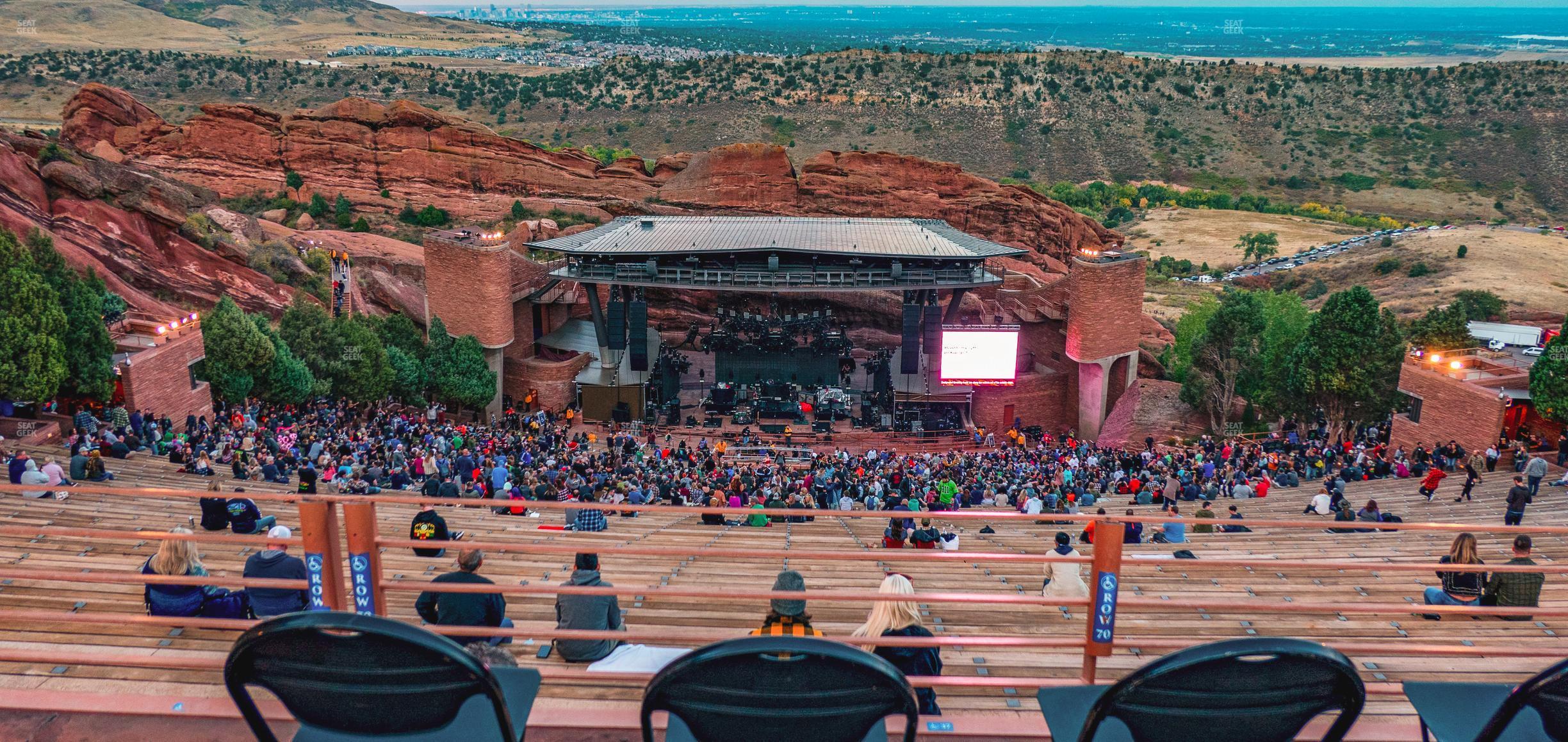 Seating view for Red Rocks Amphitheatre Section Back Ada