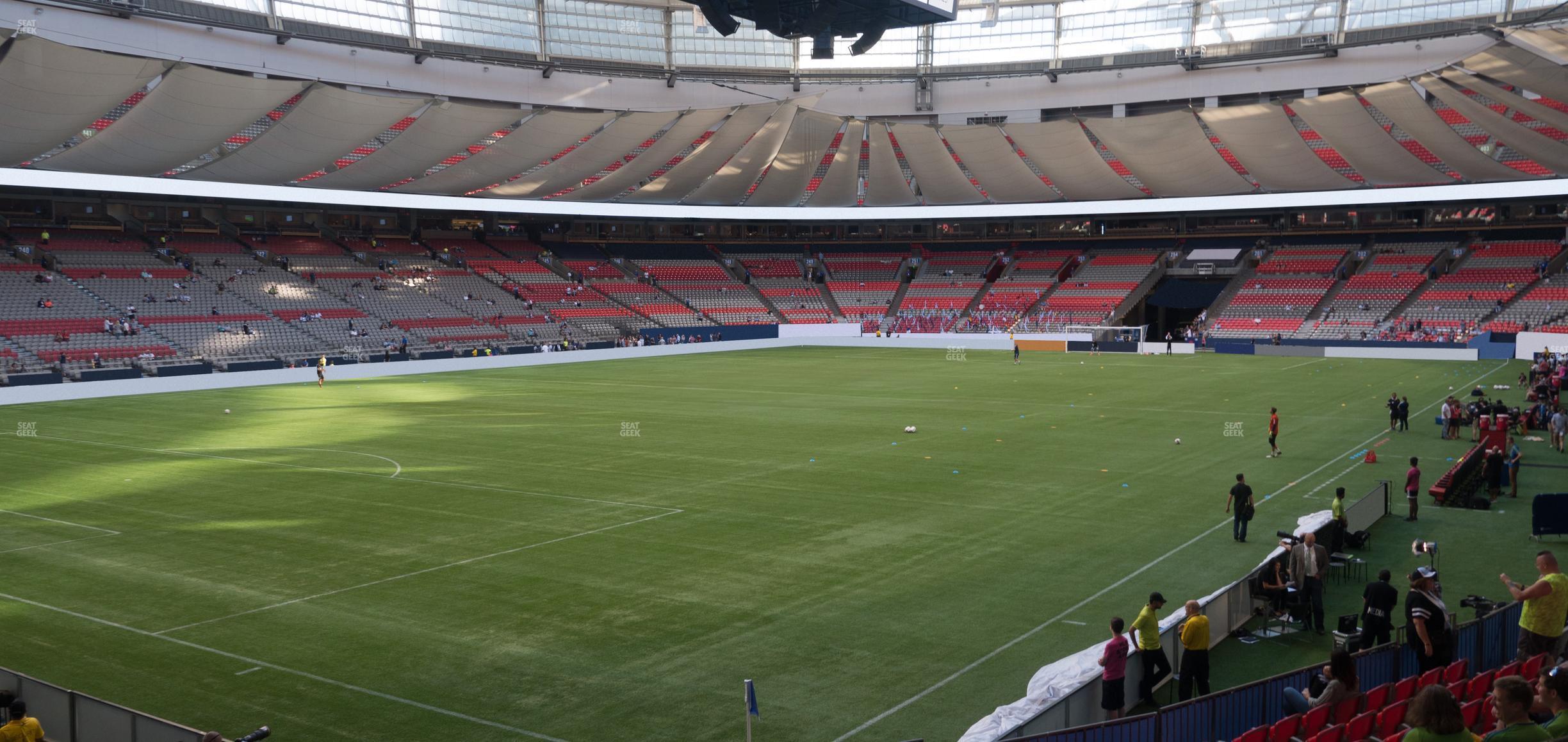 Seating view for BC Place Stadium Section 222