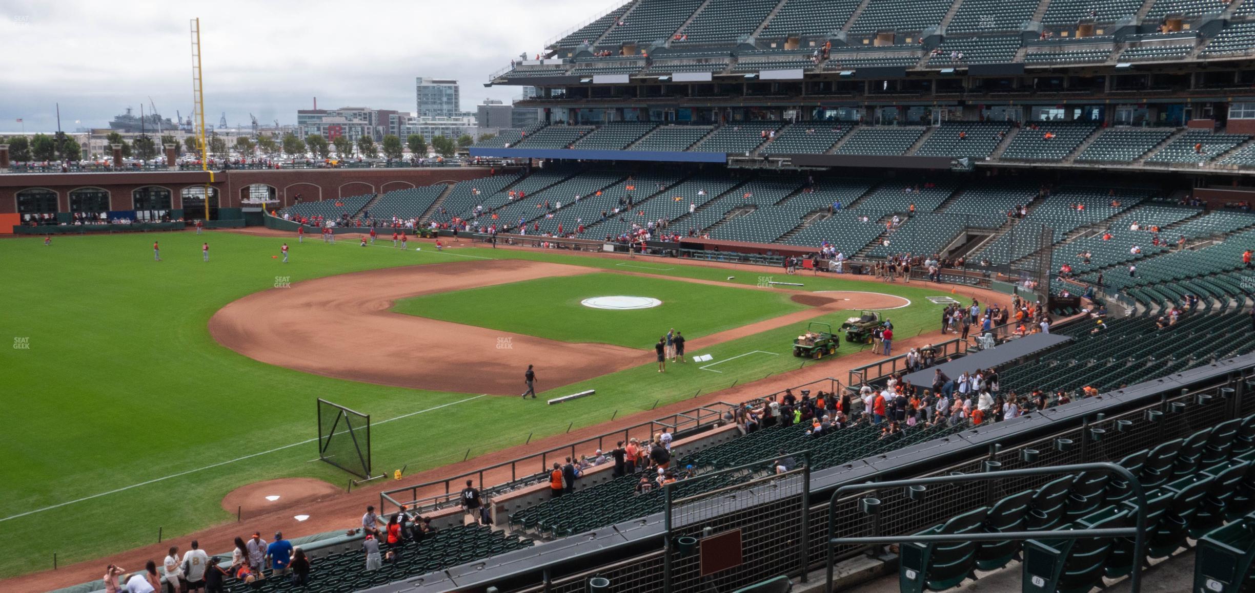 Seating view for Oracle Park Section Club Level 228