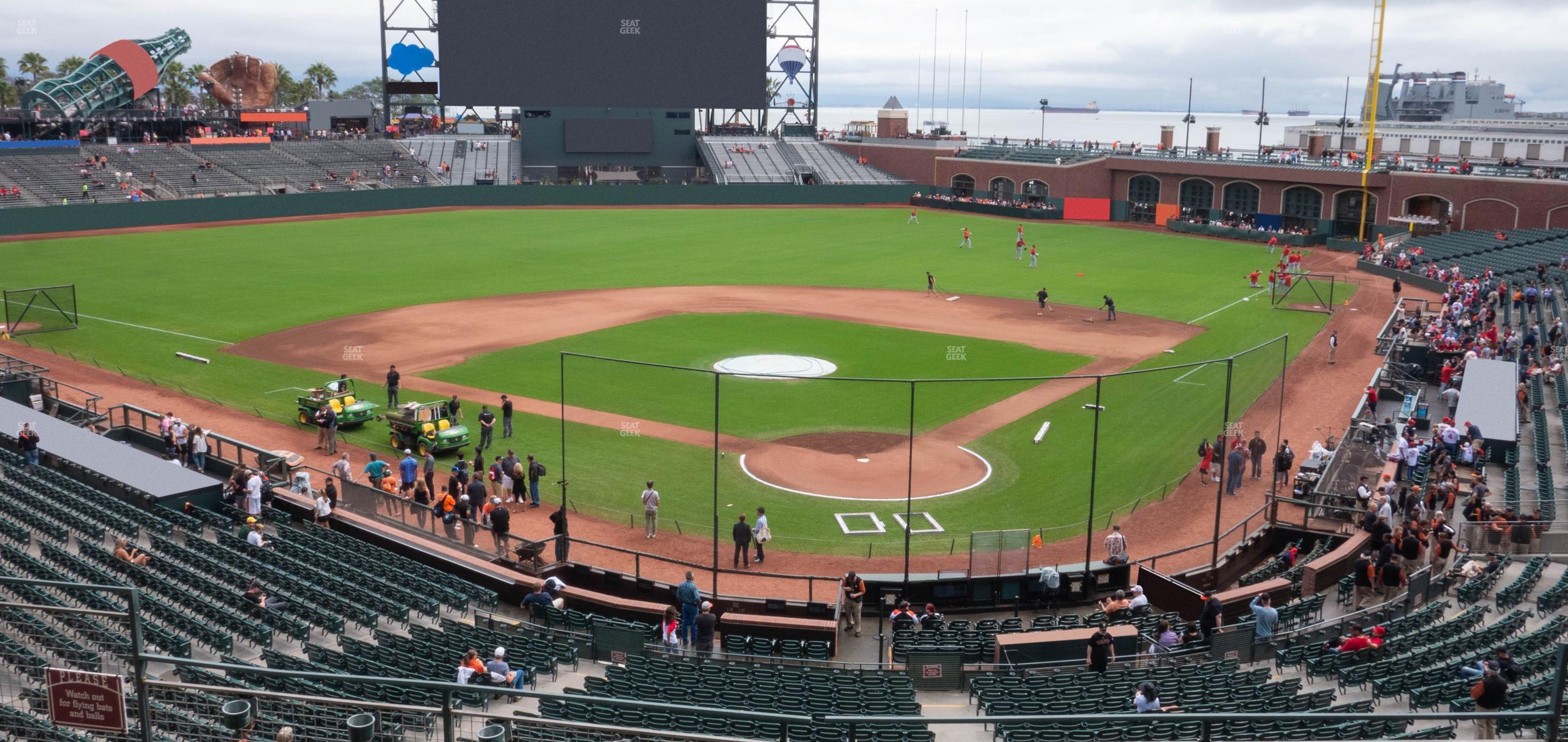 Seating view for Oracle Park Section Club Level 217