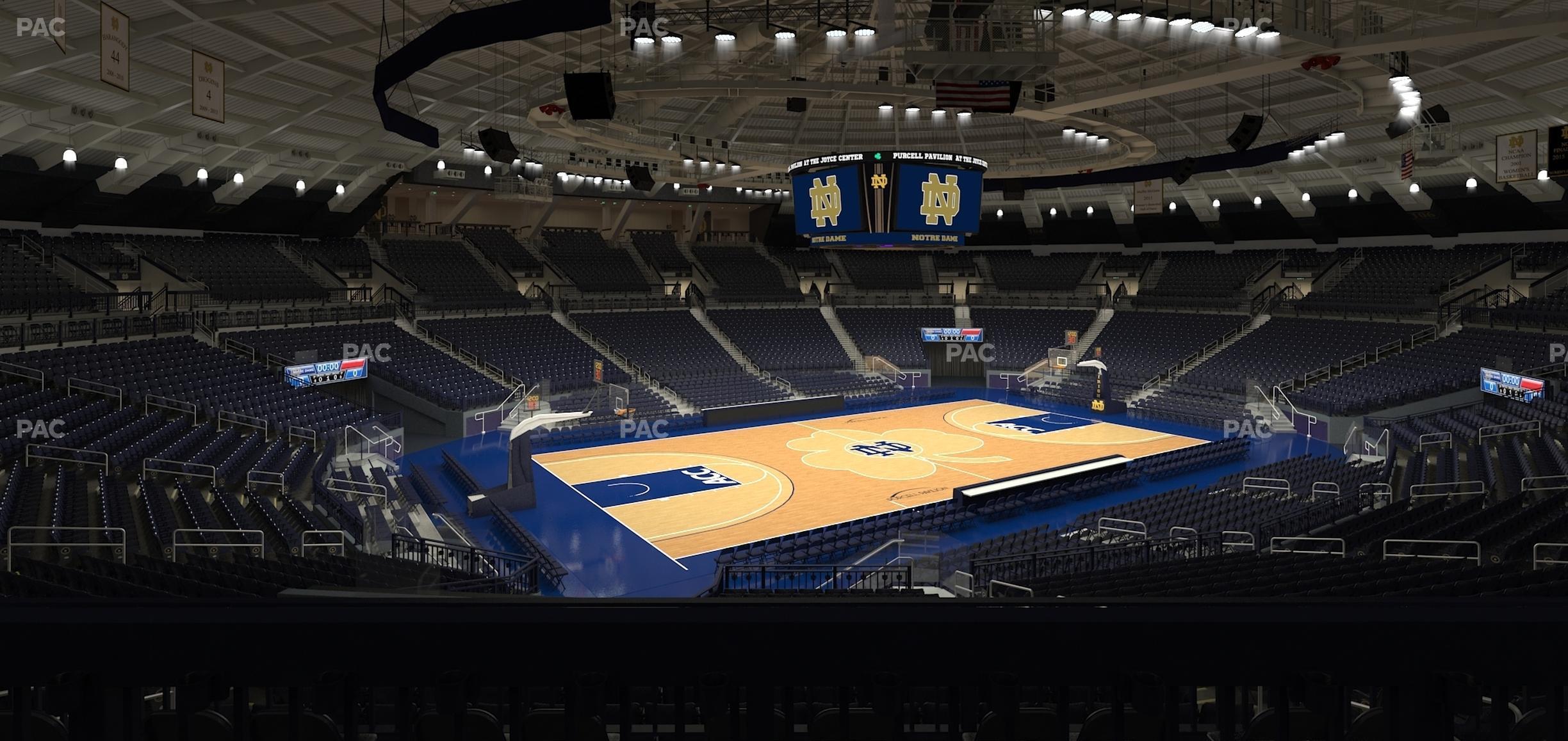 Seating view for Purcell Pavilion at the Joyce Center Section 112