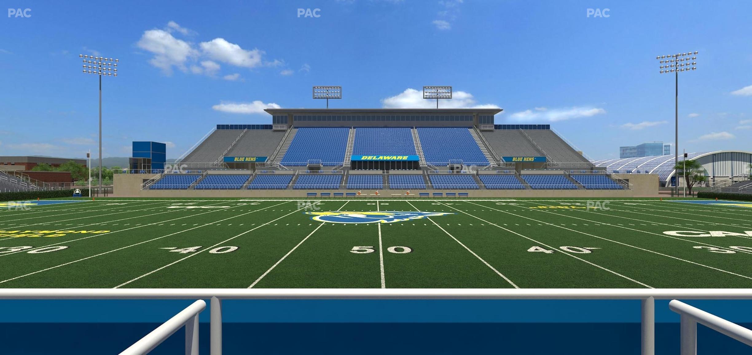 Seating view for Delaware Stadium Section East Box 75