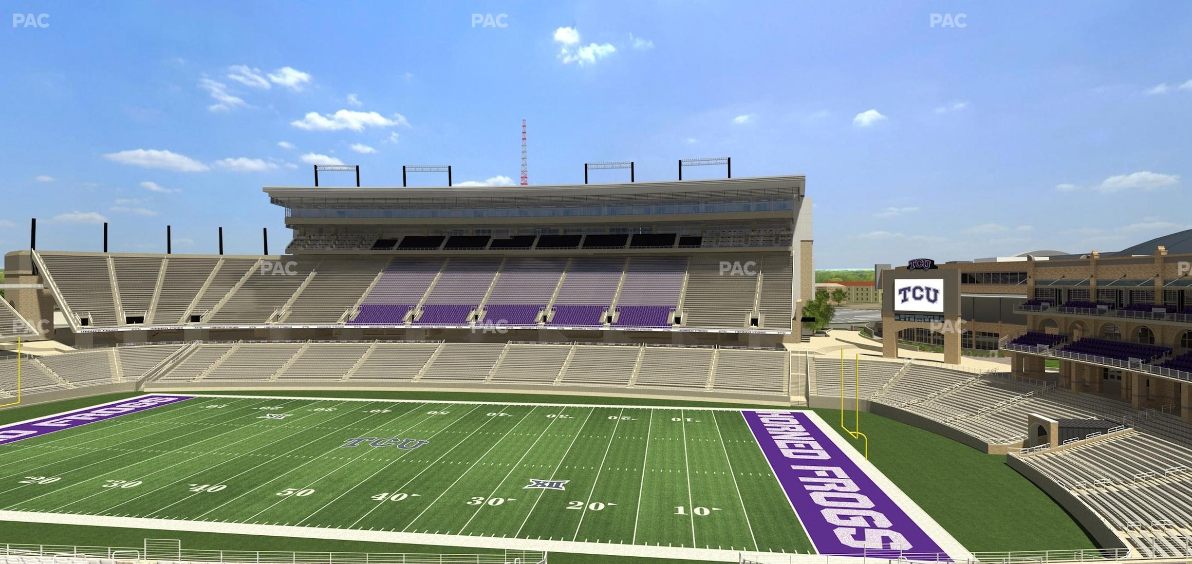 Seating view for Amon G. Carter Stadium Section Champions Club 204