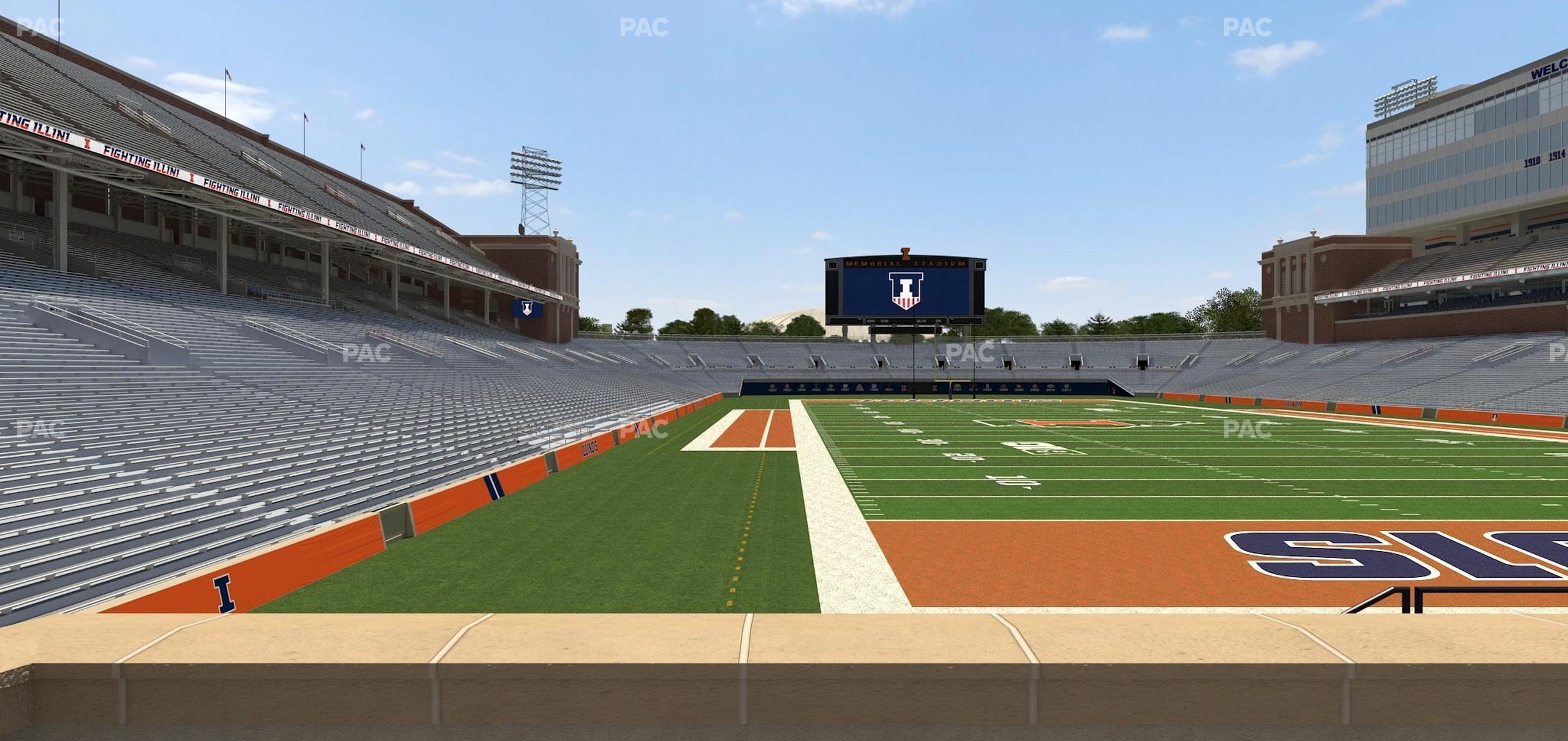 Seating view for Memorial Stadium - IL Section 136