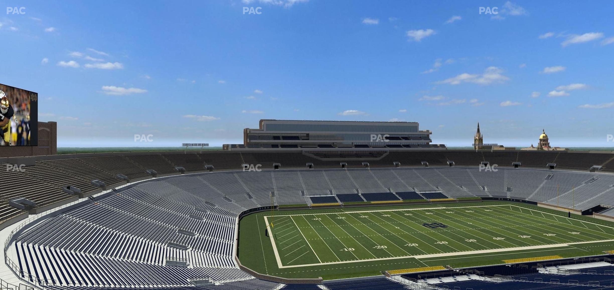 Seating view for Notre Dame Stadium Section Corbett Loge 716