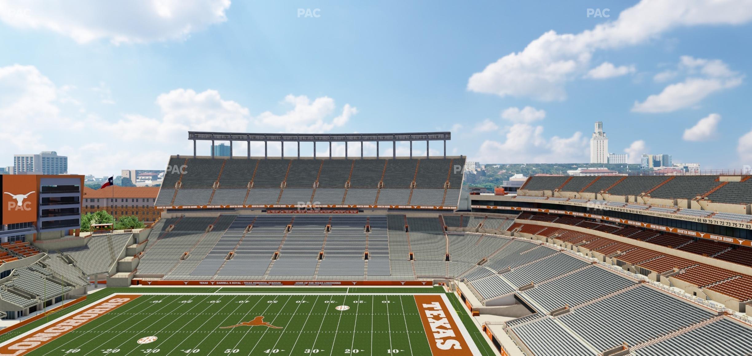 Seating view for Darrell K Royal - Texas Memorial Stadium Section 126