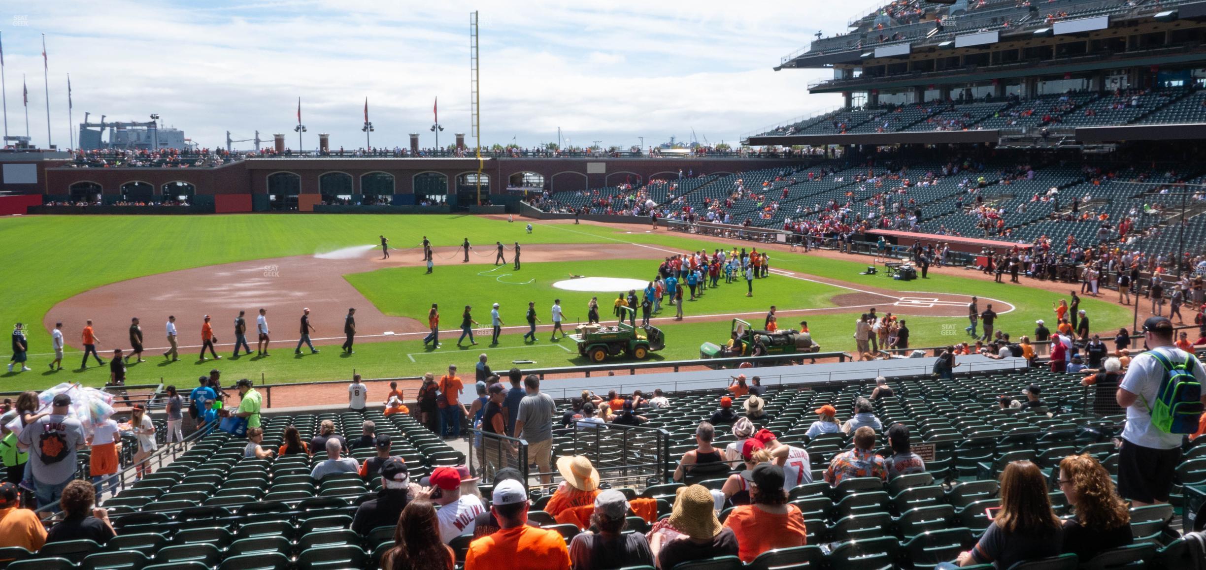 Seating view for Oracle Park Section Lower Box 124