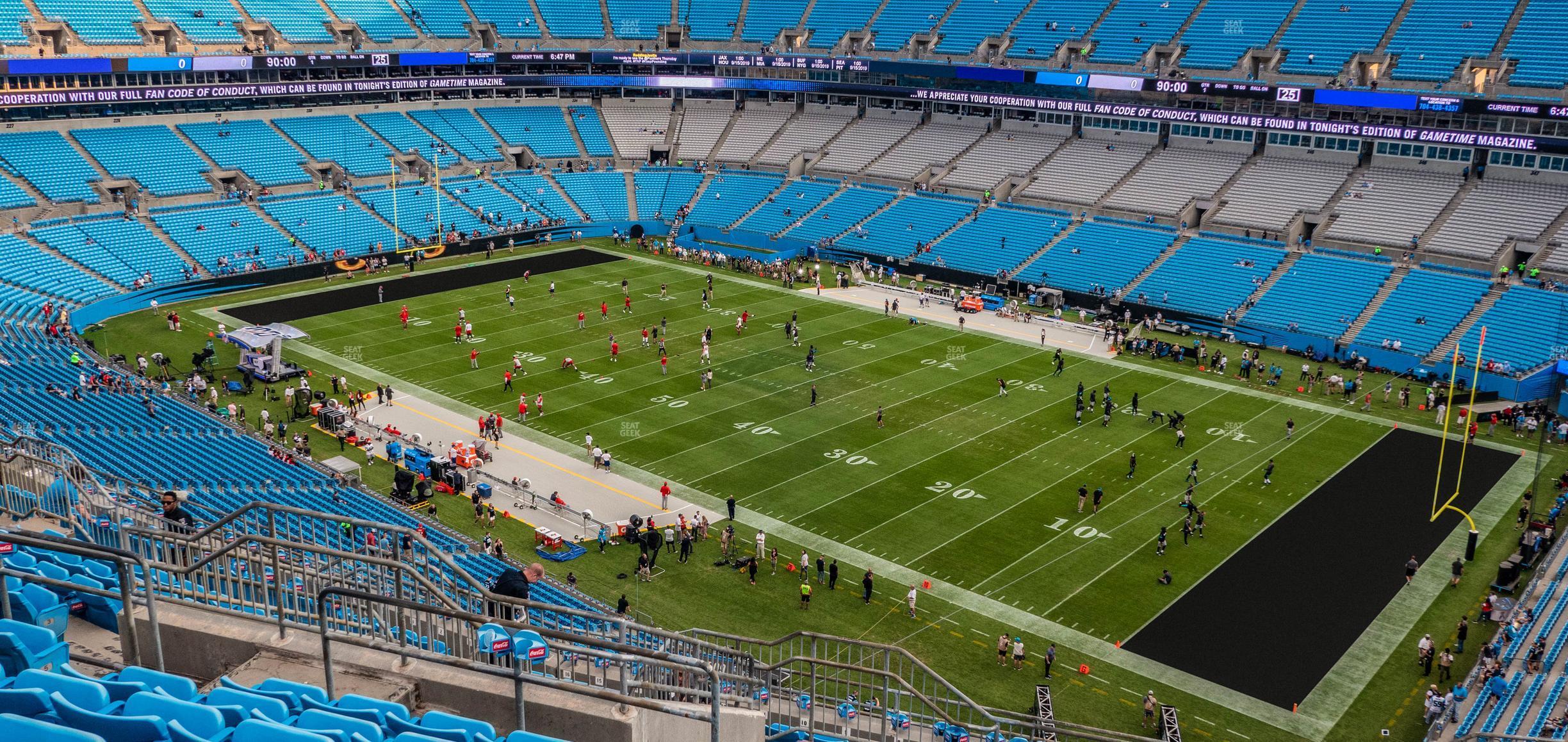 Seating view for Bank of America Stadium Section 509