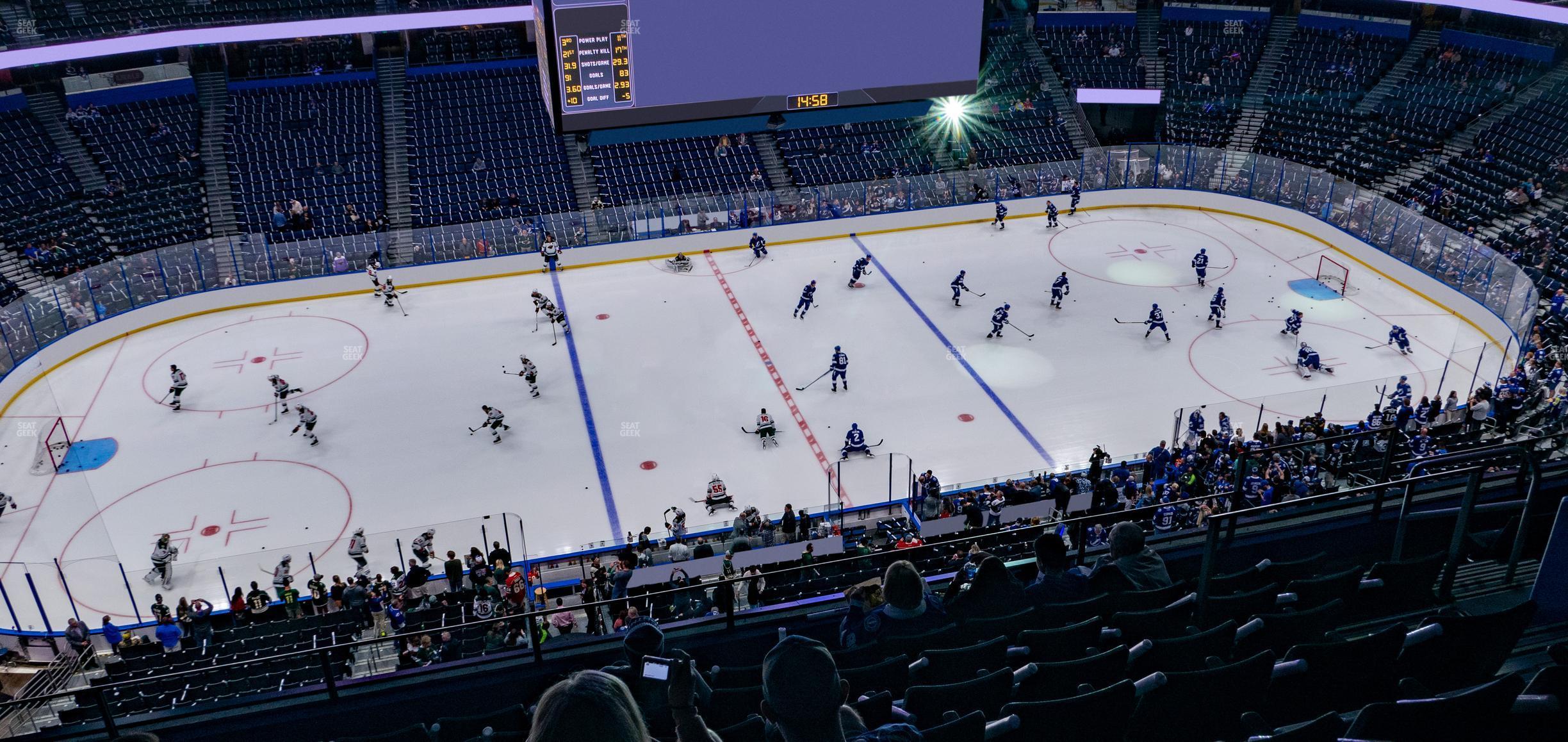 Seating view for Amalie Arena Section 302