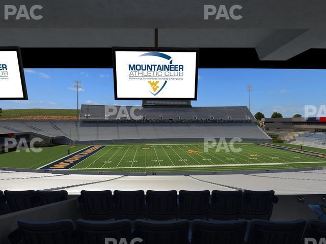 Seating view for Mountaineer Field at Milan Puskar Stadium Section Field Box 14