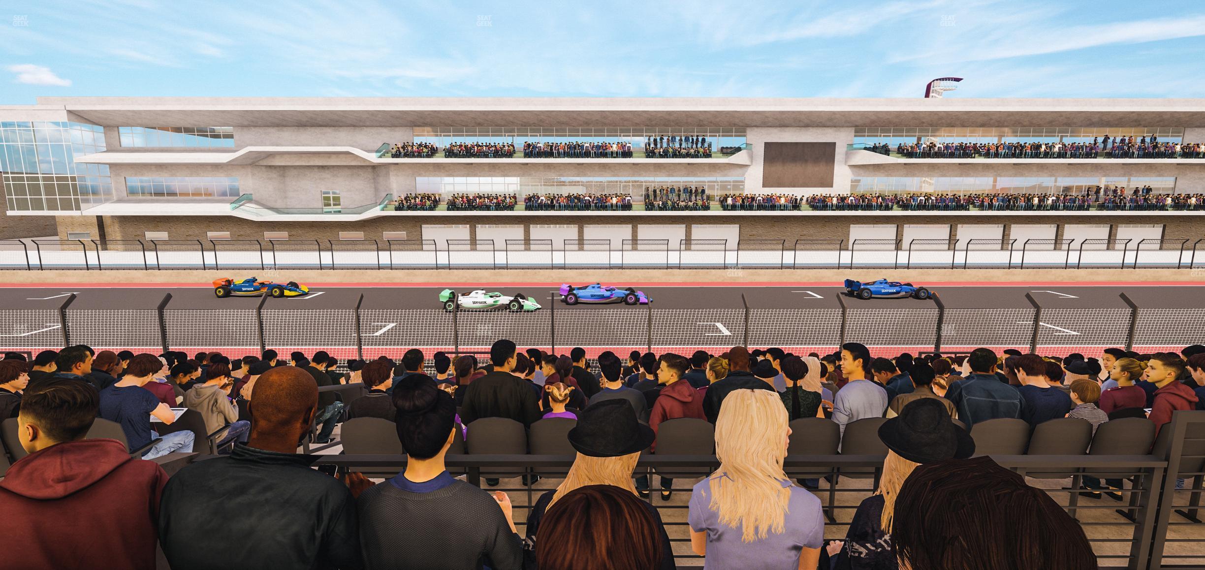 Seating view for Circuit of The Americas Section Main Grandstand Mezzanine 6 A