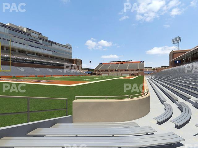 Seating view for Memorial Stadium - IL Section 112