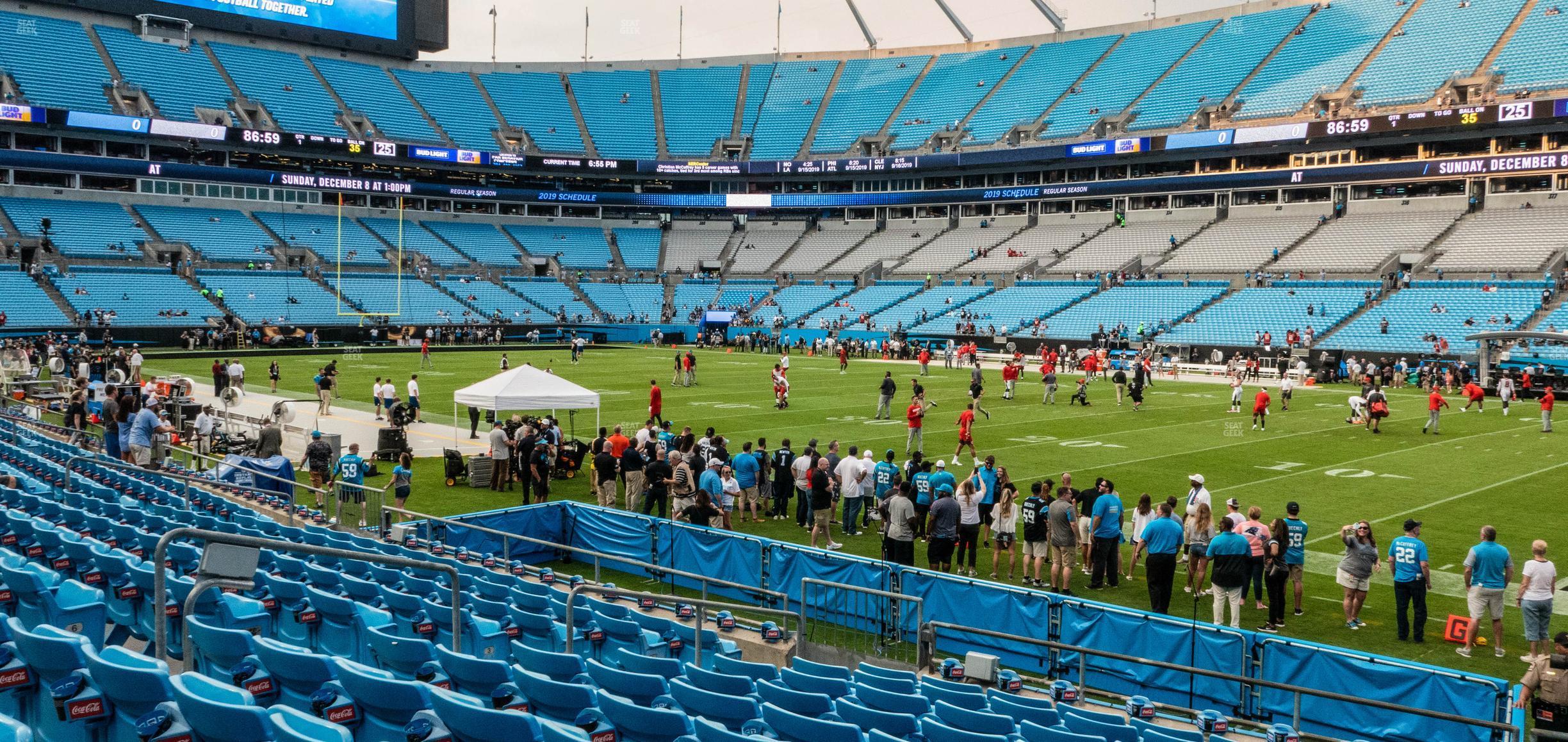 Seating view for Bank of America Stadium Section 127