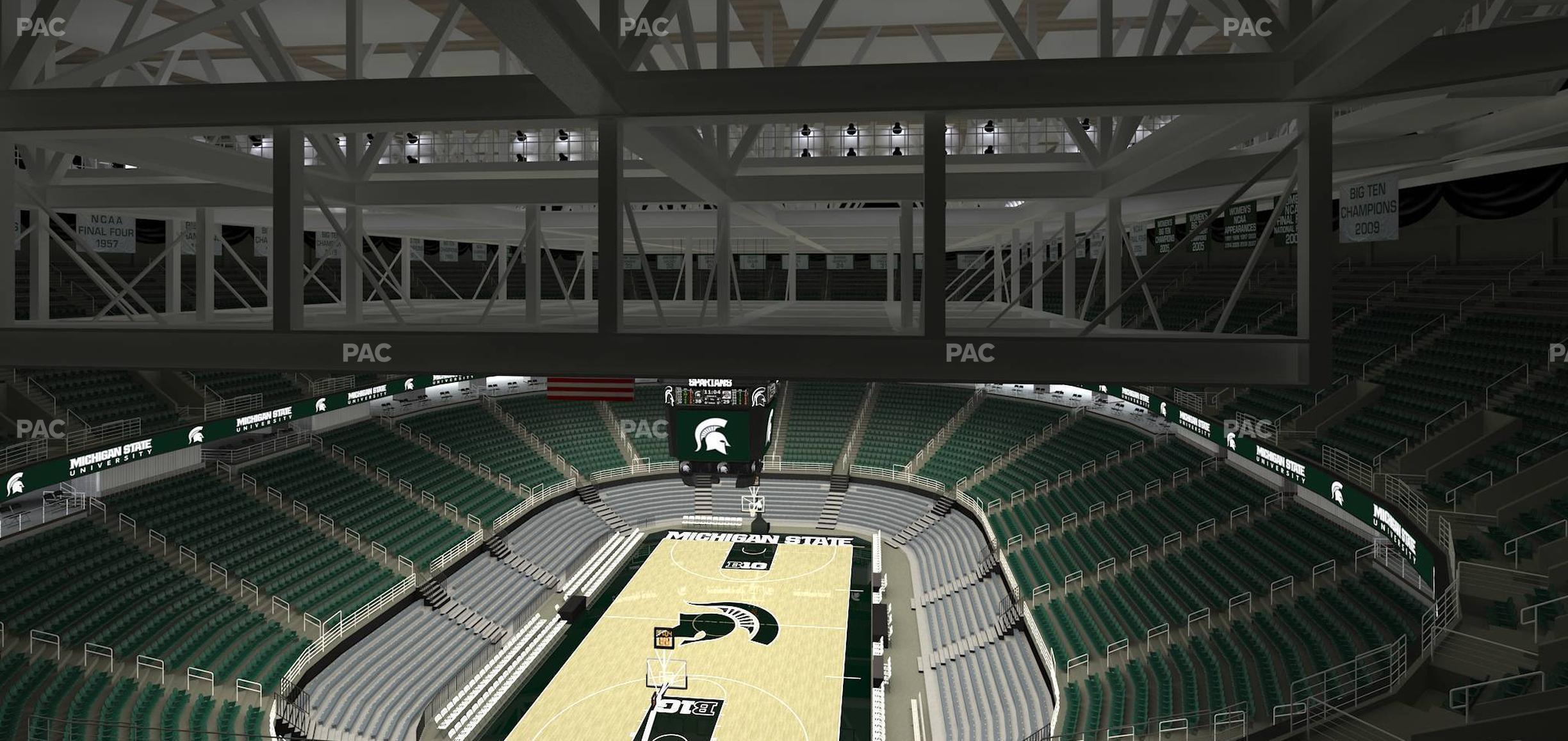 Seating view for Jack Breslin Student Events Center Section Bleachers 217