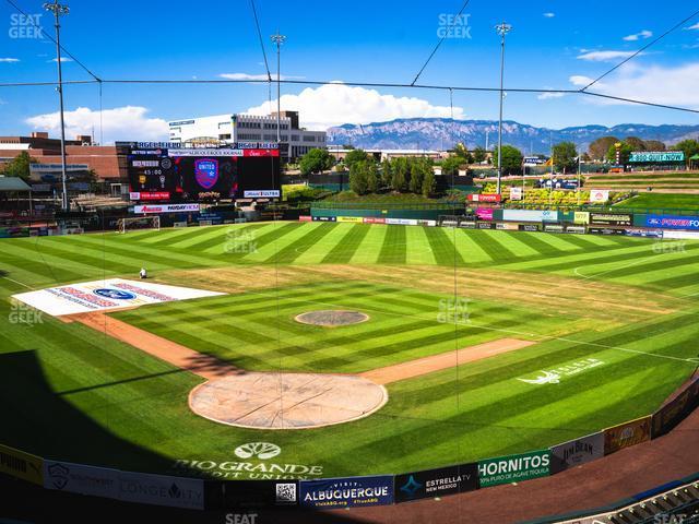 Seating view for Rio Grande Credit Union Field at Isotopes Park Section Club 302