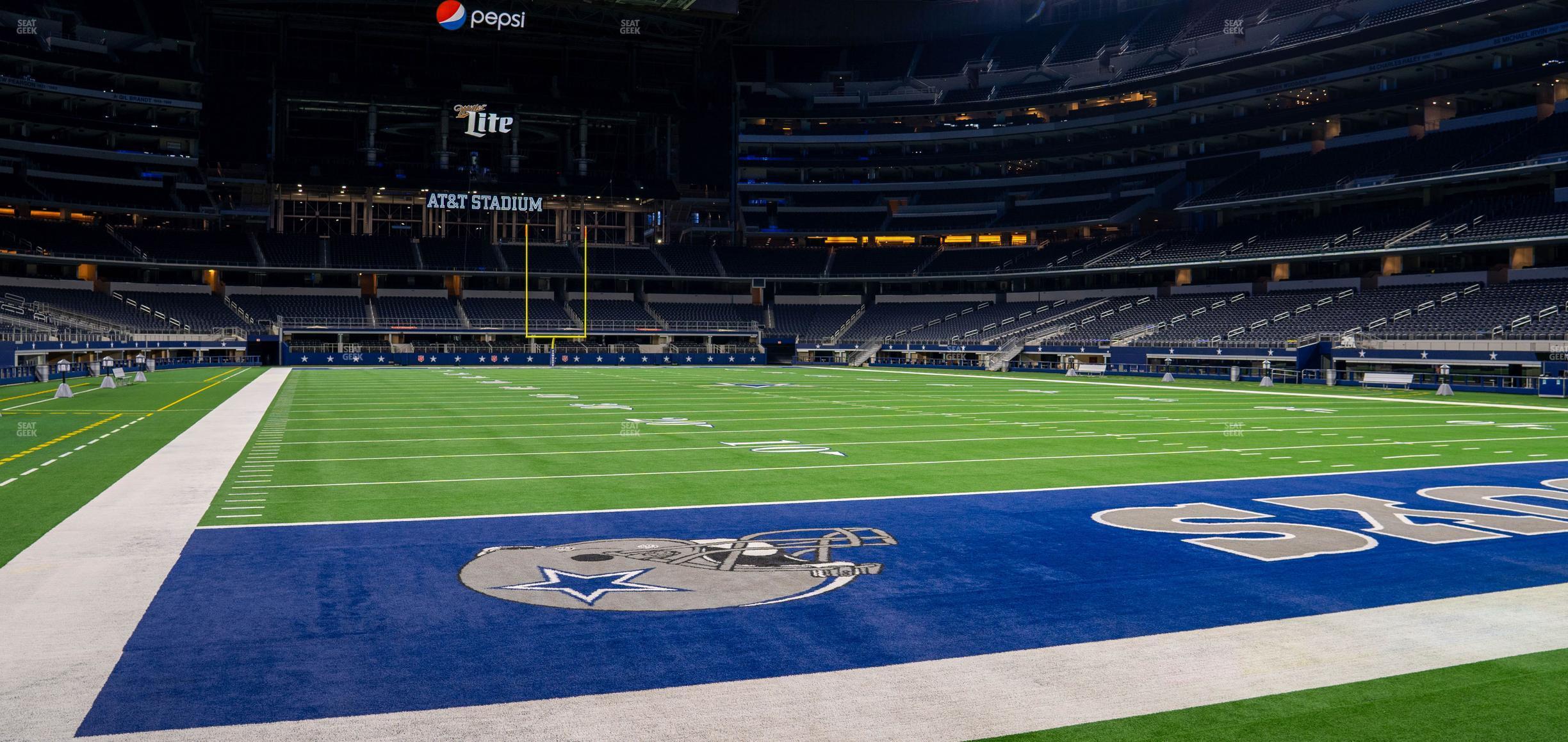 Seating view for AT&T Stadium Section Event Level Suite 106