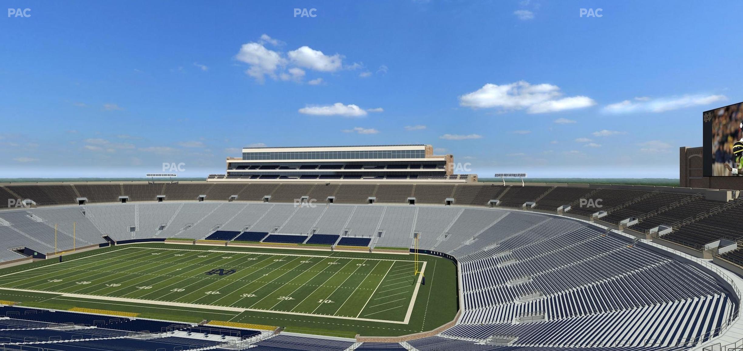 Seating view for Notre Dame Stadium Section Duncan Loge 721