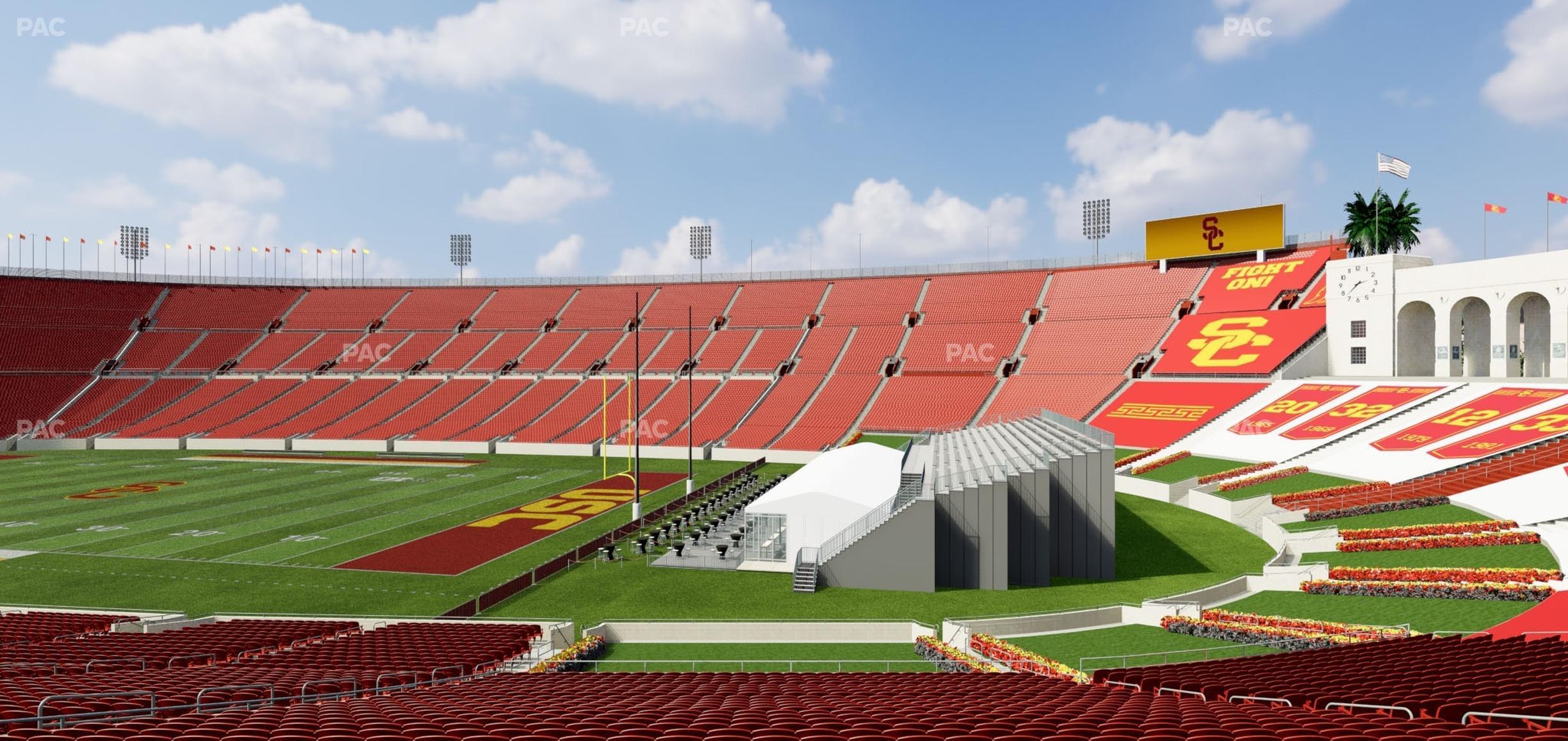 Seating view for Los Angeles Memorial Coliseum Section 102