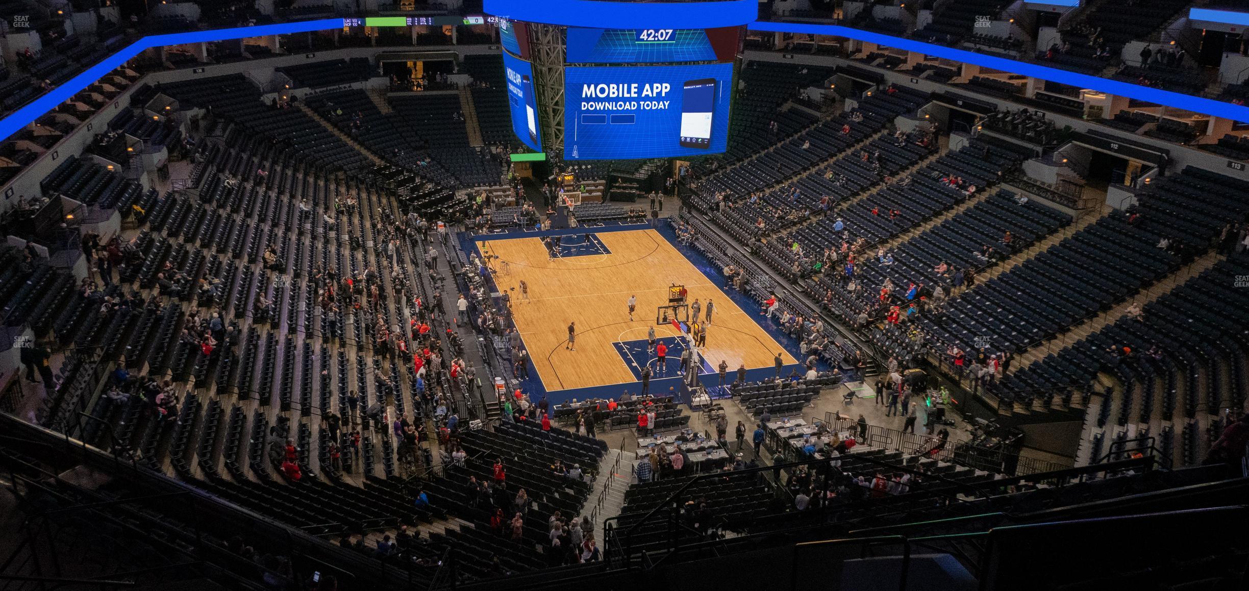 Seating view for Target Center Section 223