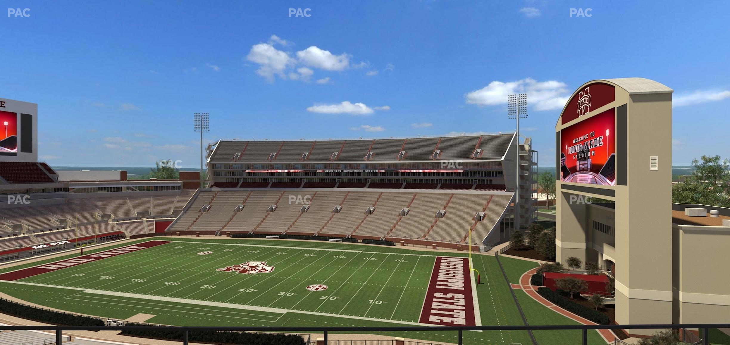 Seating view for Davis Wade Stadium Section 201