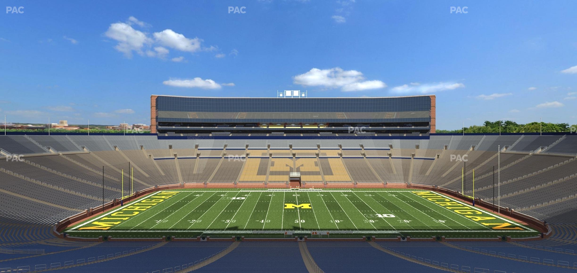 Seating view for Michigan Stadium Section West Side Chair Back 23