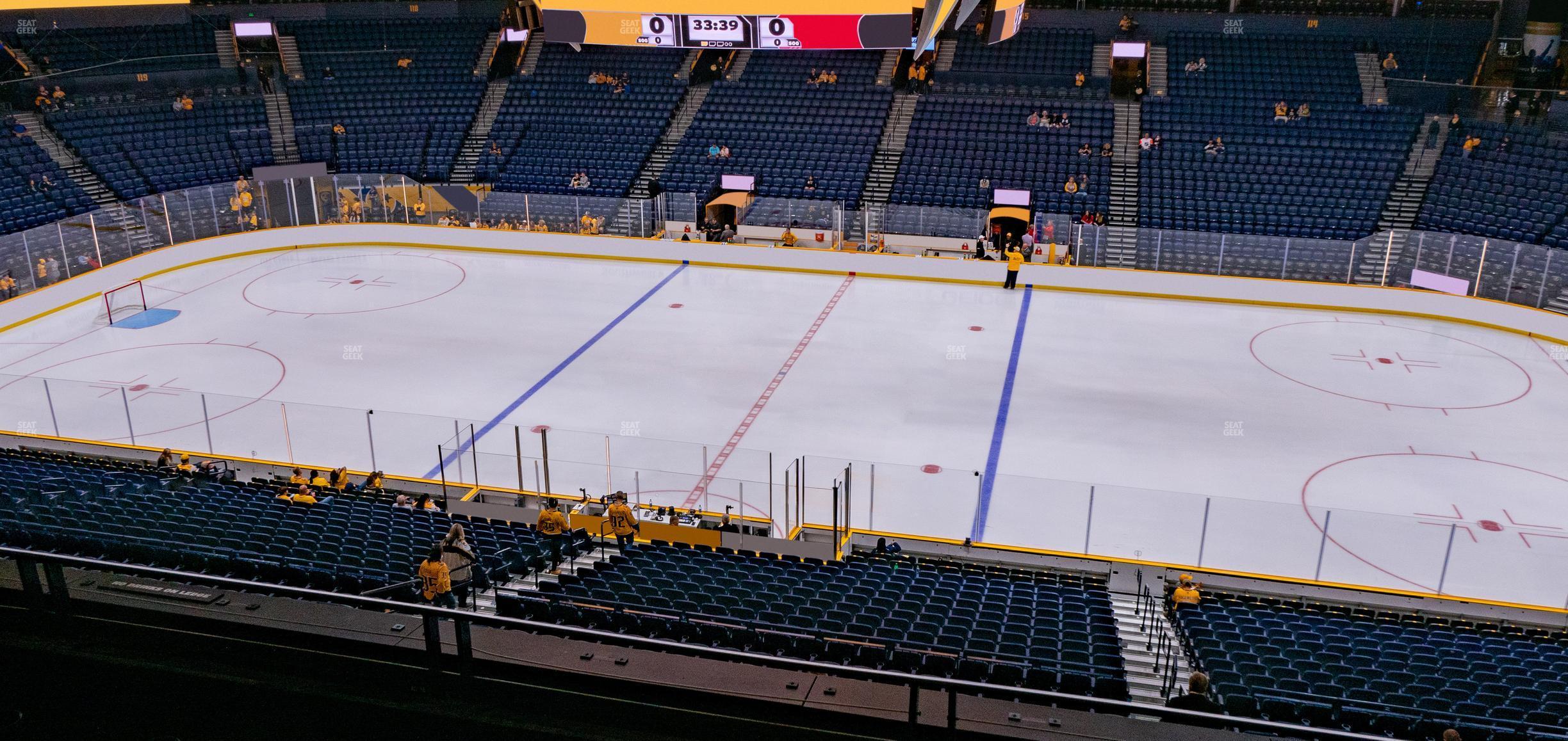 Seating view for Bridgestone Arena Section 210