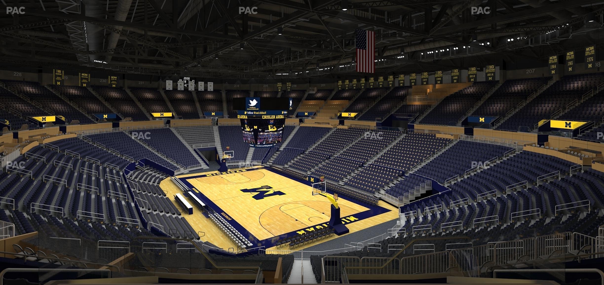 Seating view for Crisler Center Section 217