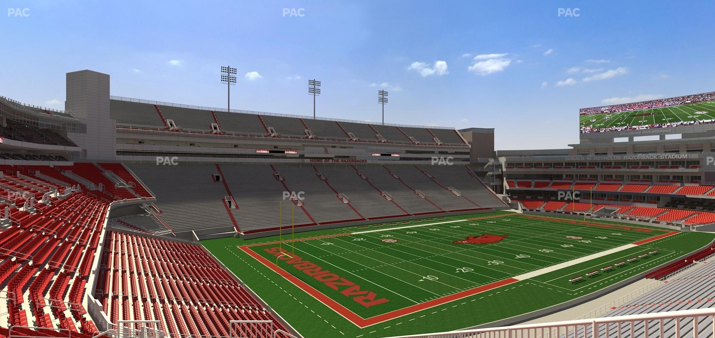 Seating view for Razorback Stadium Section 226