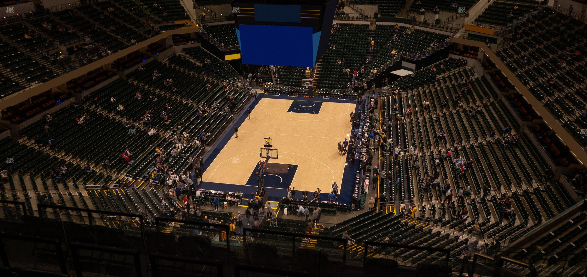 Seating view for Gainbridge Fieldhouse Section 216