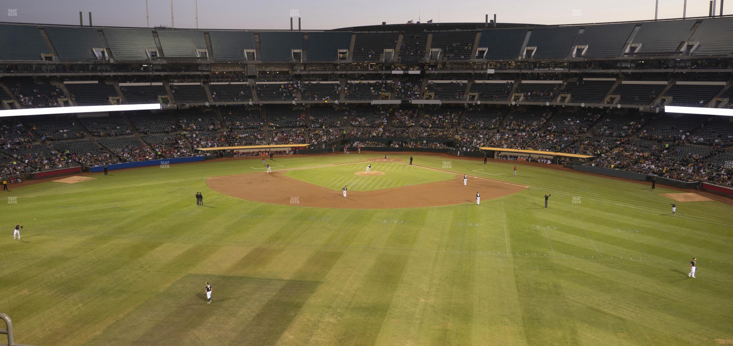 Seating view for Oakland Coliseum Section 240