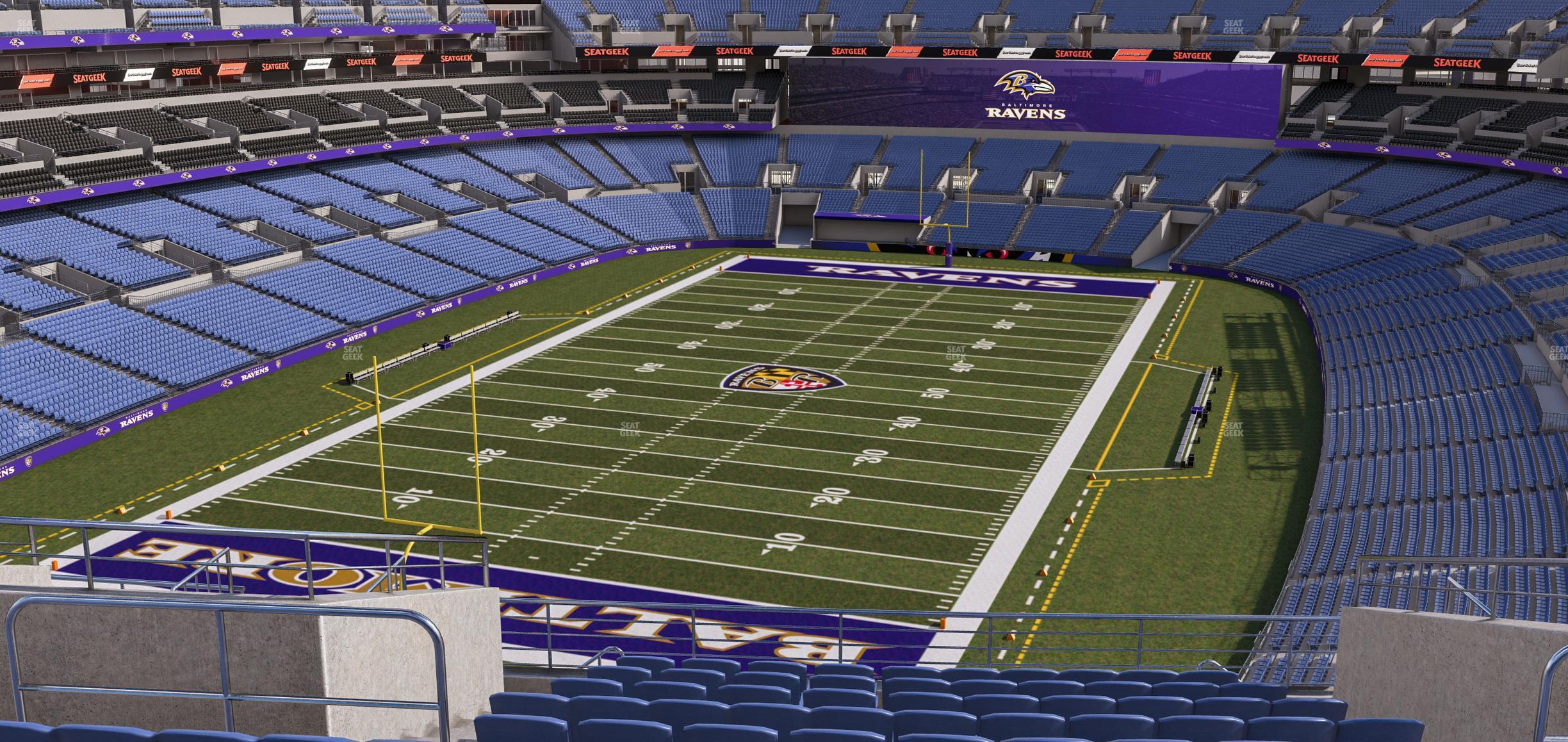 Seating view for M&T Bank Stadium Section 537