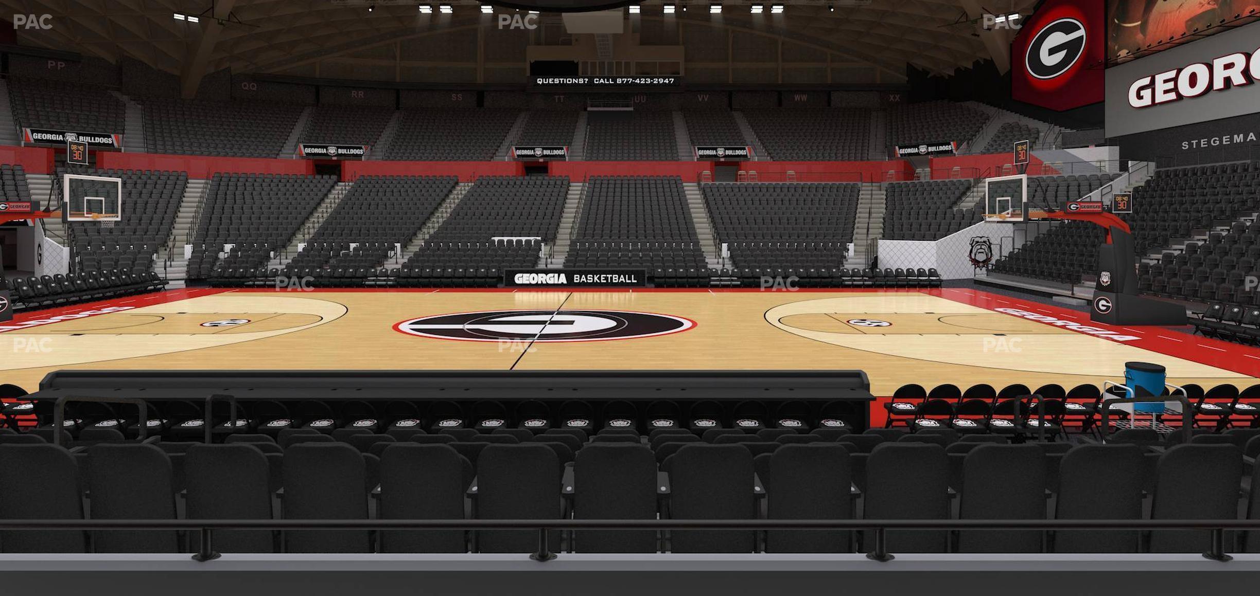 Seating view for Stegeman Coliseum Section E